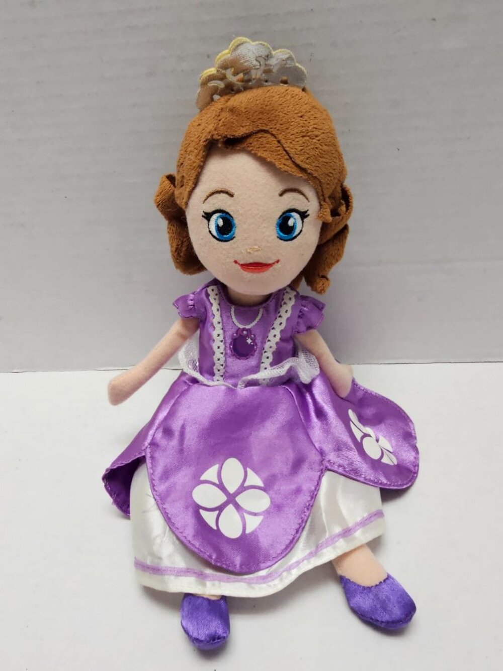 Disney Plush Small Sofia the First Doll Purple Satin Dress Jakks Pacific ~11"